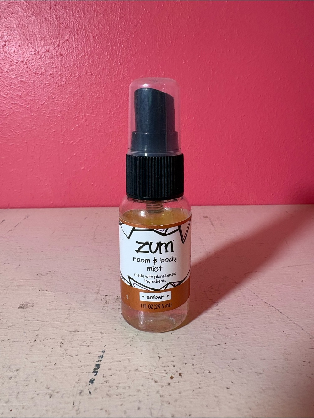 ZUM Room & Body Mist Sample Amber Scent GUC Spray 1oz Gift Stocking Stuffer 90%